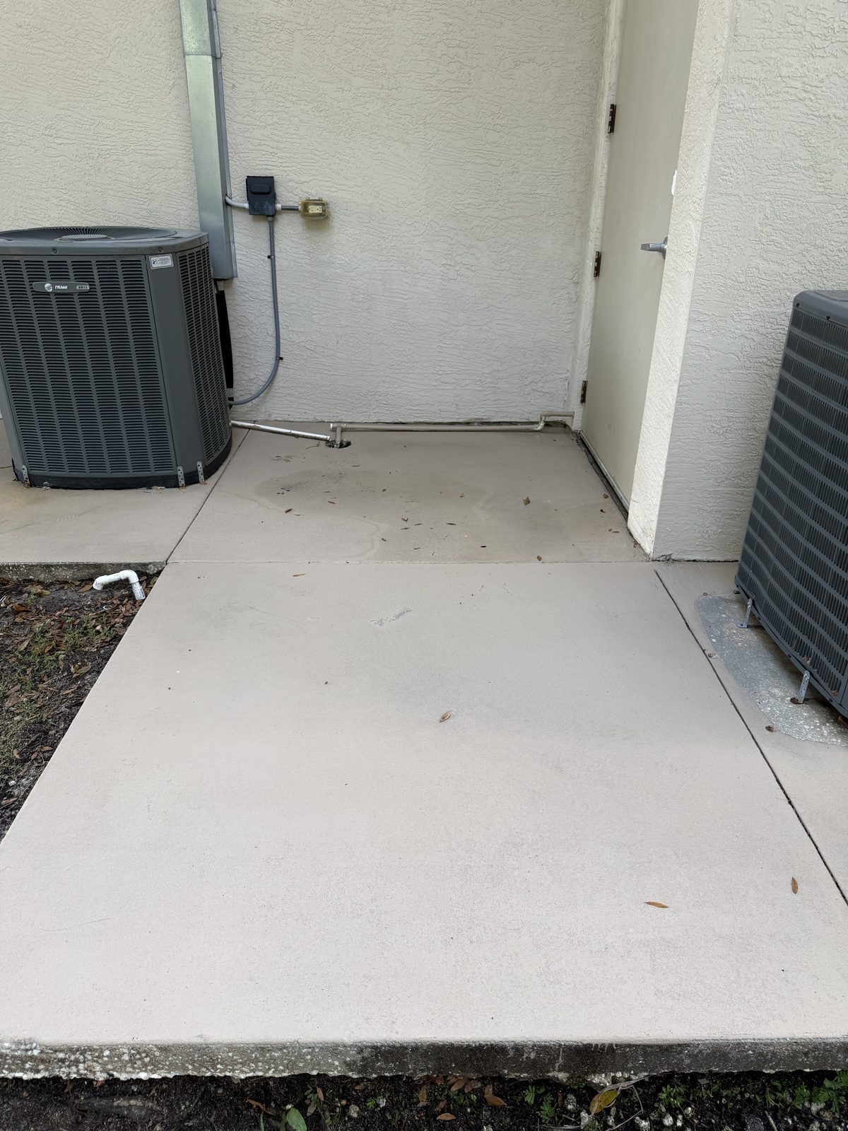 Walkway by the AC pad — after
