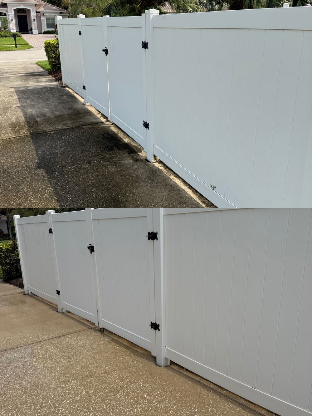 Backyard fence and driveway cleaning in Vero Beach, FL