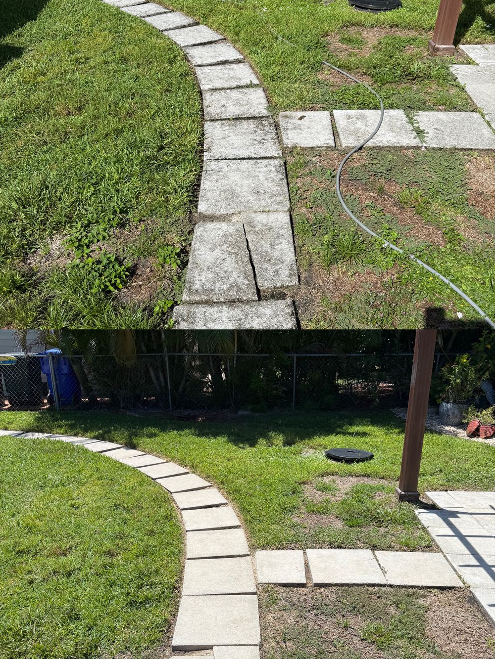 Garden walkway paver cleaning in Stuart, FL