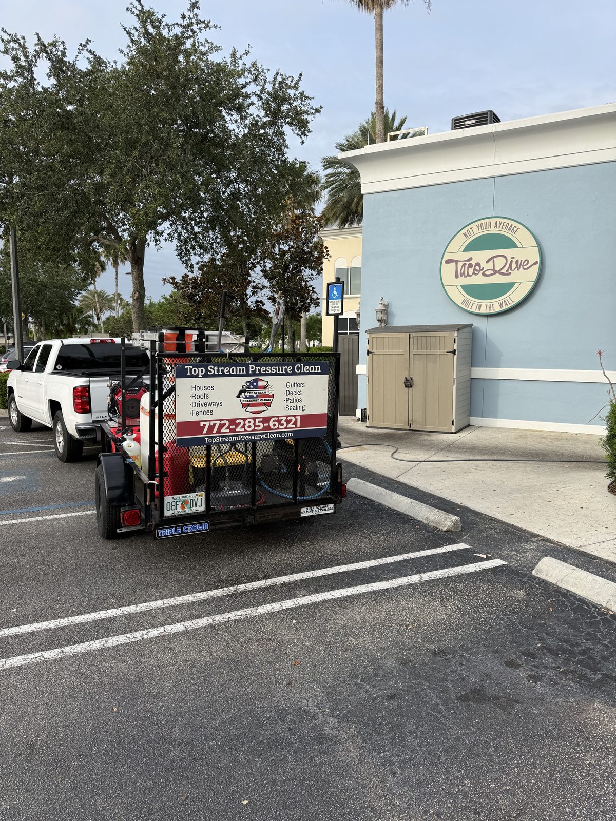 Top Stream Pressure Clean truck and trailer