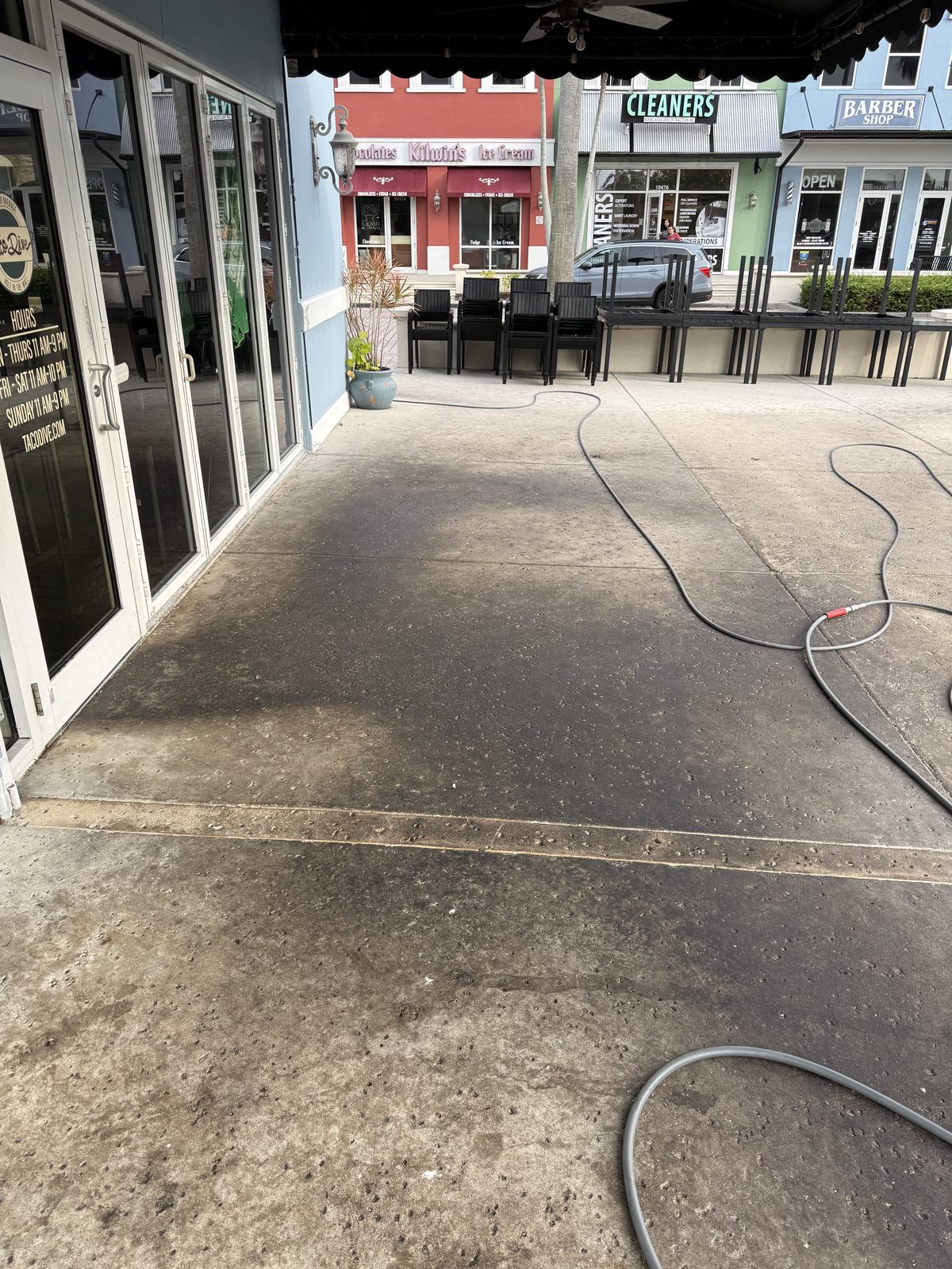 Front entrance walkway — before