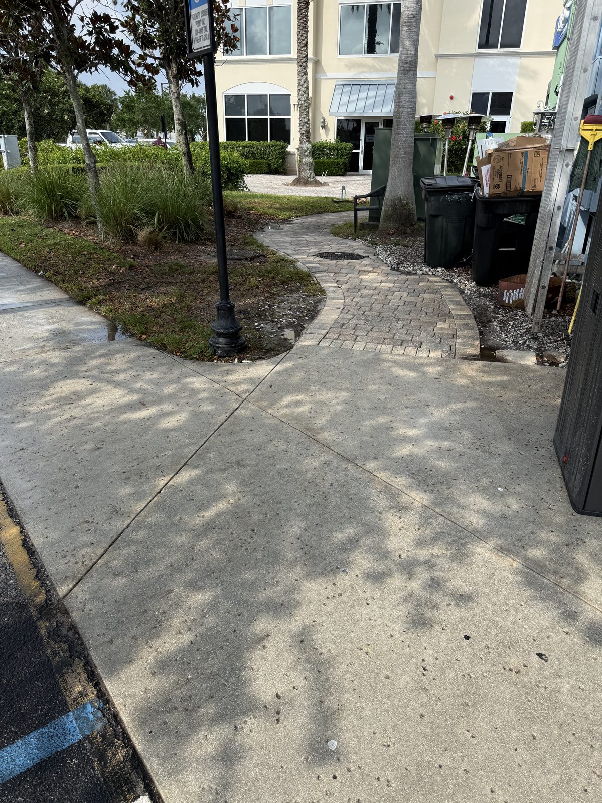 Utility & trash area — after