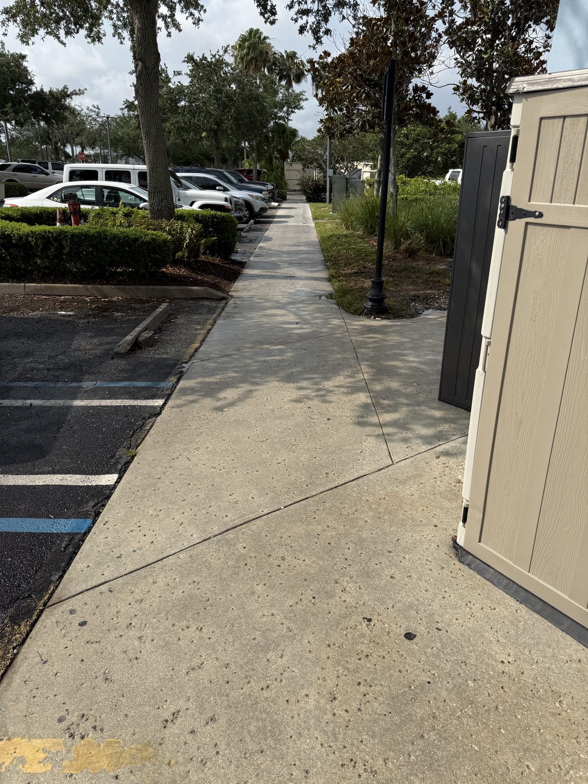 Parking lot sidewalk — after